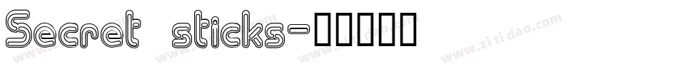 Secret sticks字体转换